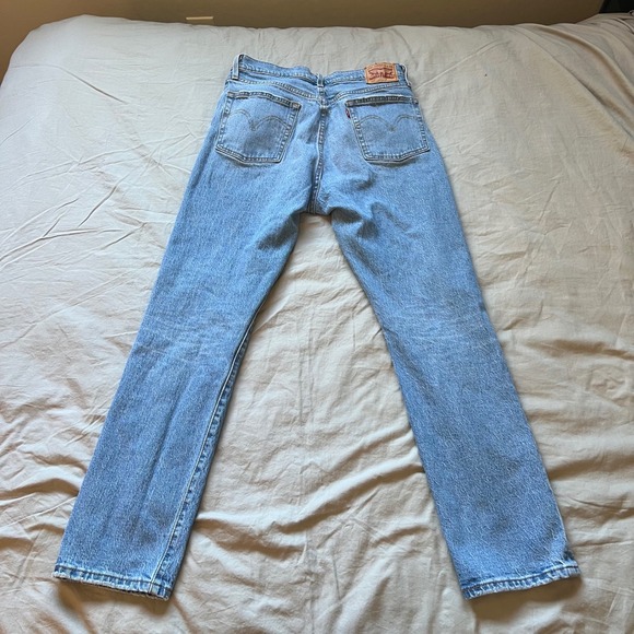 LEVI'S 501XX Jeans Womens Size 30X30 Original Fit Distressed Light Wash Denim - Picture 1 of 16